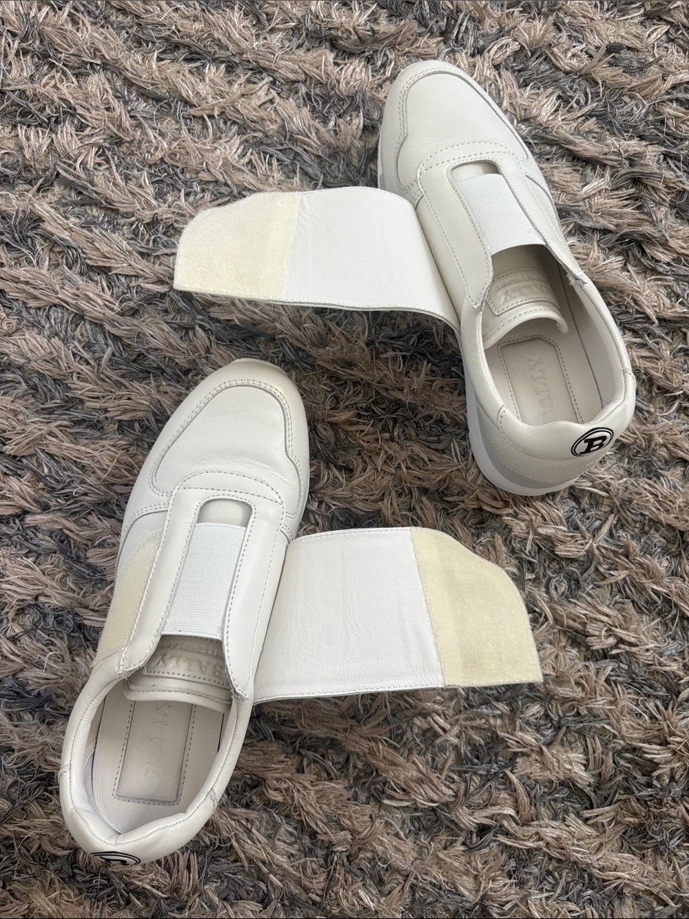 Rare Bally Switzerland GIADA Stone Ivory Lambskin Crystal B-Wings Sneakers 36 - Picture 8 of 15